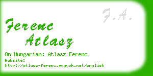 ferenc atlasz business card